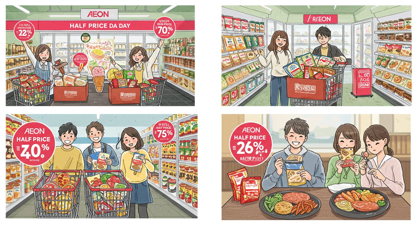 イオンの5%割引日と冷凍食品半額の組み合わせ術
