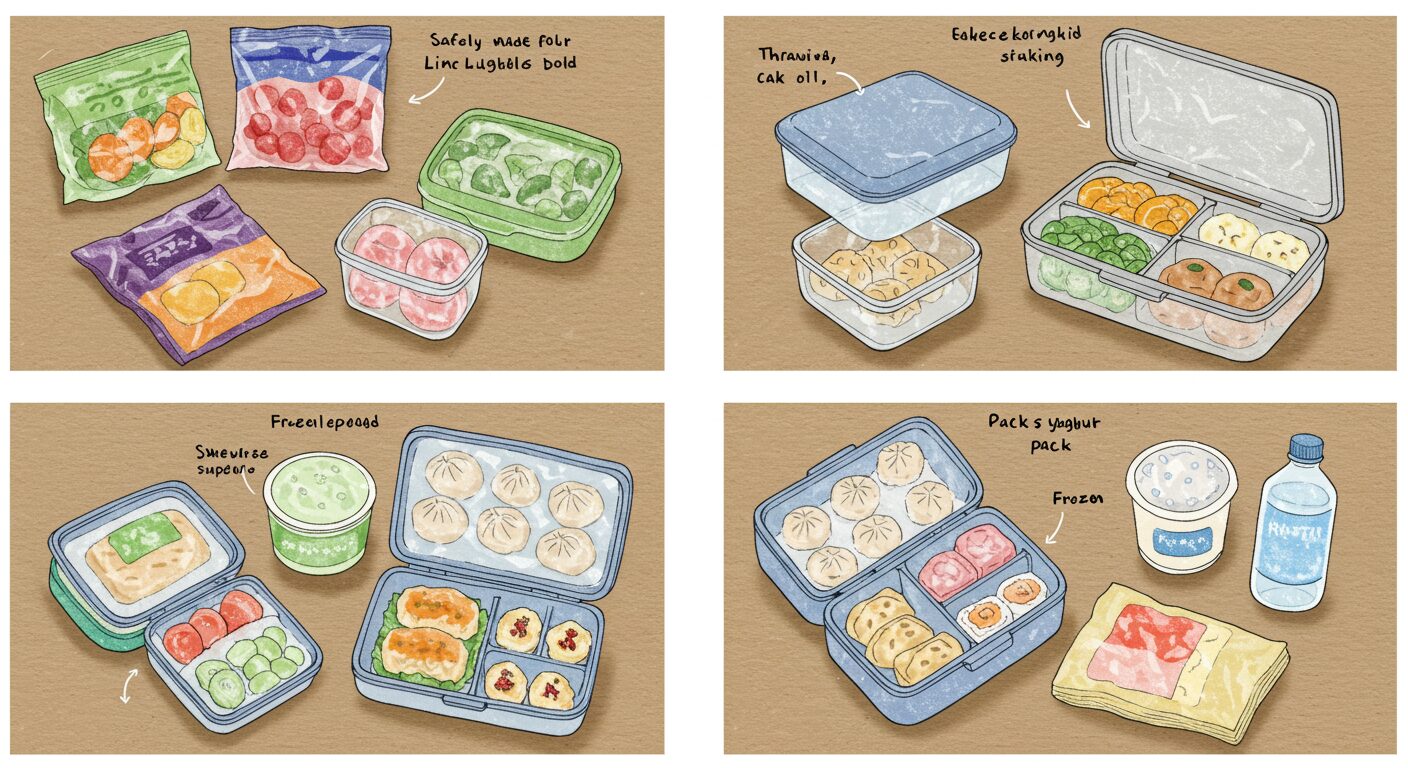 温めてから入れる冷凍食品の詰め方テクニック